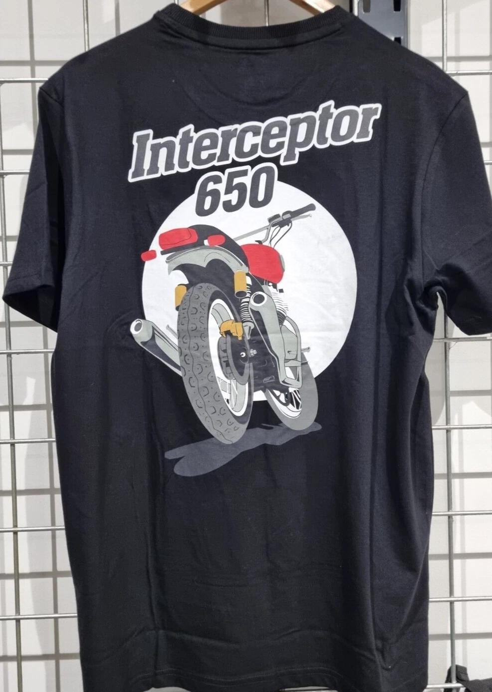 Genuine ROYAL ENFIELD Interceptor 650 T-Shirt Black RLATSS231723 Size Medium 2XL