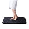 Inyahome Cobblestone Embossed Black Bathroom Bath Mat Non-slip Carpet Bathtub Side Floor Rug Shower Room Doormat Memory Foam Pad