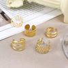 Trendy Ear Clips Earrings for Women Unisex Minimalist Cartilage Hoop Earings Set Ear Cuff Piercing Clip on Ear Jewelry