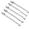 Stainless Steel & Titanium Necklace Extension with Lobster Clasp & Beaded Tail - DIY Accessory Set