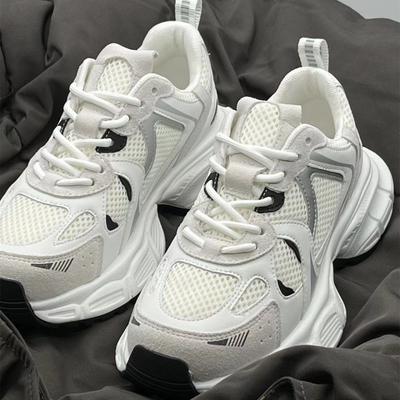 Ultra-light and Thin Running Sneakers Autumn New Street Shooting Fashion Small Man Height Increase Thick Sole Lightweight Dad Shoes