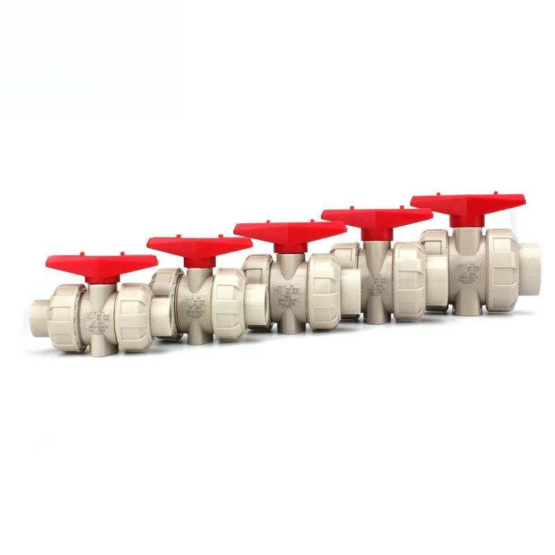 WF 20-63mm PPH True Union Ball Valve For Hot/Cold Water Industrial Grade DIN Standard Non-Toxic for Plumbing Systems