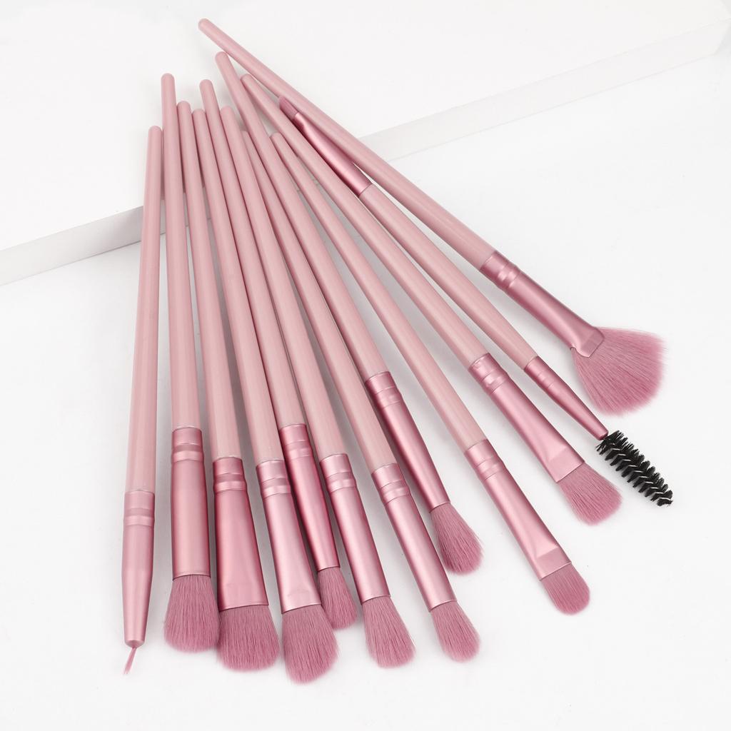 12 Makeup Brushes Eye Set, Eyeshadow Brush, Eyeliner Brush, Eyebrow Brush, Smudge Brush, Fan Brush, Makeup Tool.