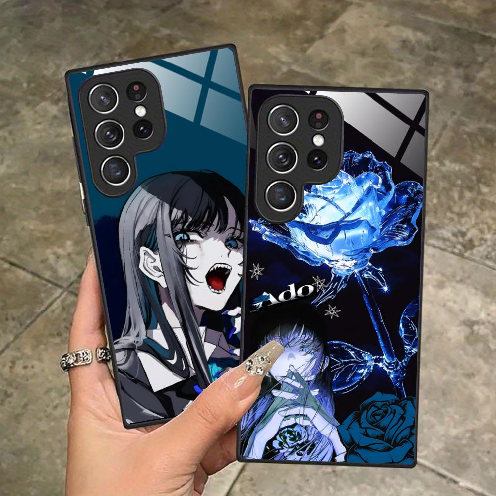 Ado Rose Anime Mobile Phone Case for Samsung Galaxy A56 55 54 53 52 51 36 35 34 23 16 15 5G Glass Colorful Cover Pretty Cover