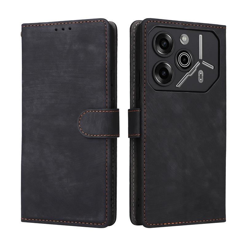 Чехол-книжка для Tecno Pova 6 / Pova 6 Pro из искусственной кожи с полной защитой корпуса [блокировка RFID] Чехол-кошелек