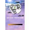 Solar Powered Car Neon Light Wireless Cute Double Heart Shaped Led Ambient Light Suction Cup  Atmosphere Breathing Lamp