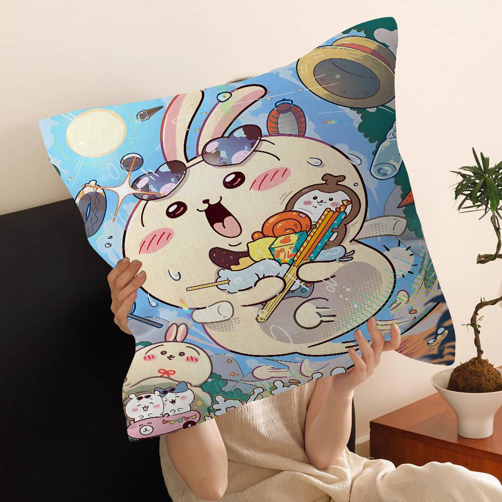Cartoon Cute Amine Chiikawas Pillow Cushion Cover Pillowcase Living Room Sofa Home Decor