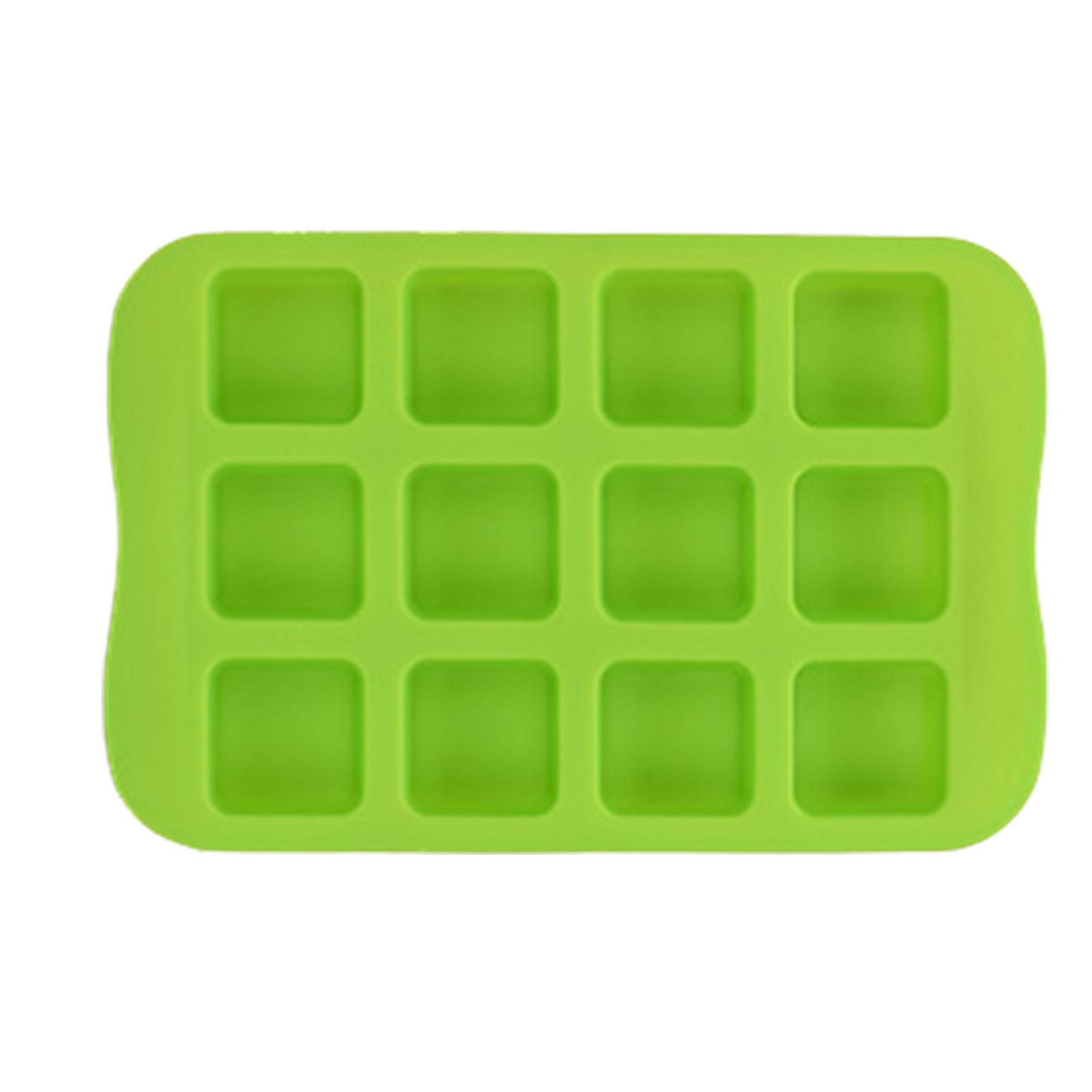 

Поднос для льда | Круглые формы для кубиков льда в форме сердца с квадратной звездой для морозильной камеры | Силиконовый поднос для кубиков льда Easy Rele square зелёный