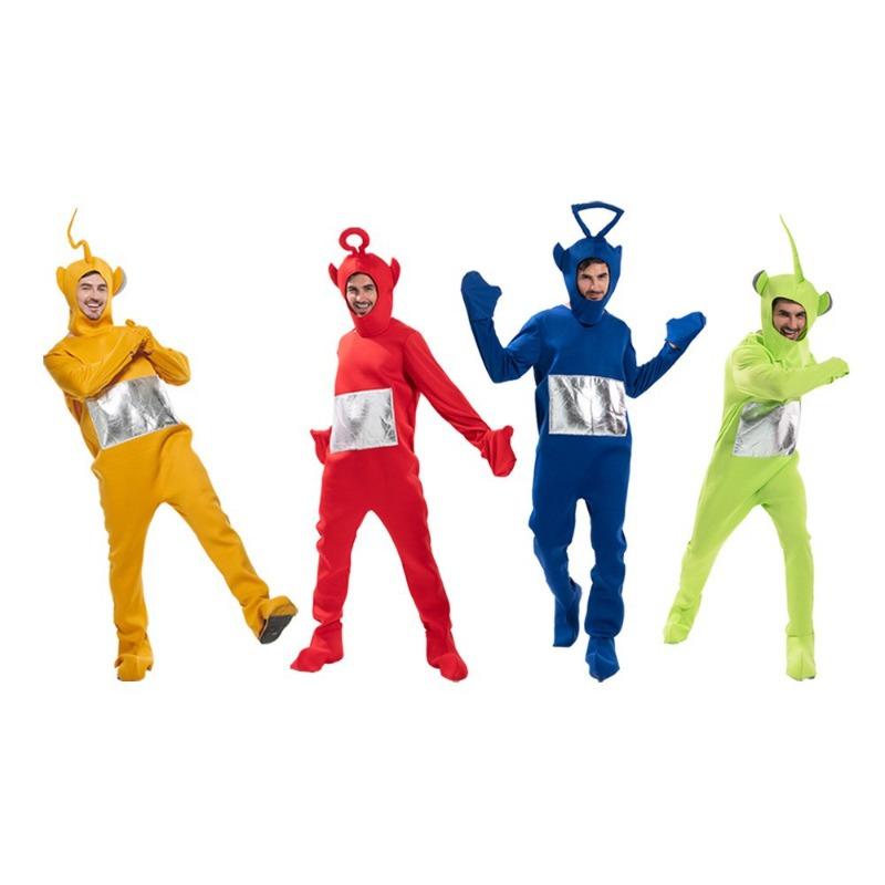 Cute Cartoon Teletubbies Cosplay Costume Jumpsuit Headgear Funny Tinky Winky Dipsy Laa-Laa Po Carnival Costume Clothes
