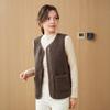 Fuzzy Sherpa Fleece Vest for Women Warm Sleeveless Jacket Cozy Full Zip Waistcoat with Pockets Fall Winnter Outerwear