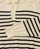 ANOTHER OFFICE Sailor Silk Open-Collar Knit (Ecru-Black)