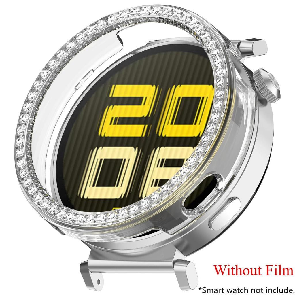 Bling PC Puste Etui Dla Huawei Watch GT 5 4 41mm /5 Pro 42mm Pokrowiec Skórka Samrt Pasek Diamentowy Kryształ Zderzak Ochraniacz GT5 GT4