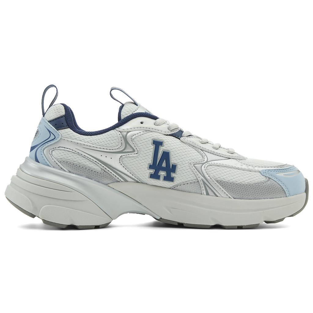 MLB Los Angeles Dodgers Retro Versatile Classic Trendy Couple Quality Mesh Synthetic Leather Low Top Running Shoes Unisex Sneaker Gray 3ARNC055N-07GRS