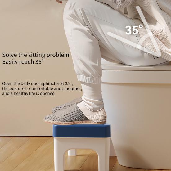 Household Toilet Stool Anti-slip Surface Solid Legs Thickened Squatting Stool Adult Squat