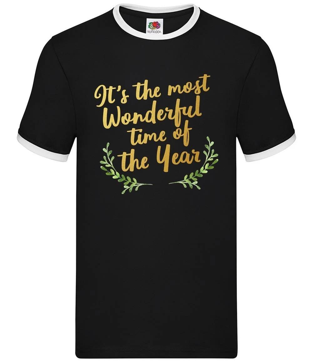 Most Wonderful Time Of The Year - Mens Ringer - Christmas Xmas Song Festive XS