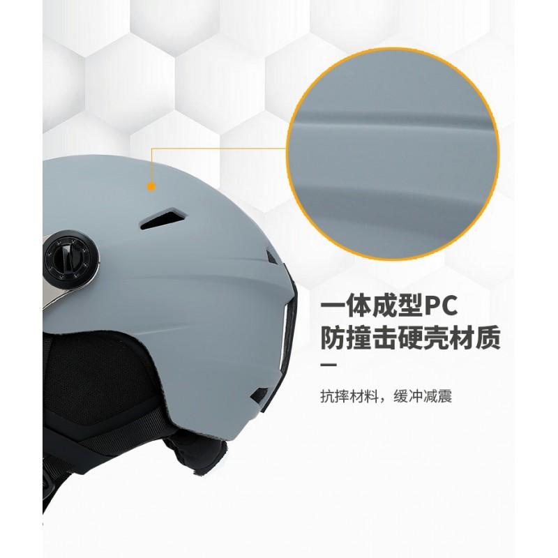 Winter Ski Helmet With Integrated Goggles Adults Snowboarding Skiing Cycling Outdoor Sports Protective Gear