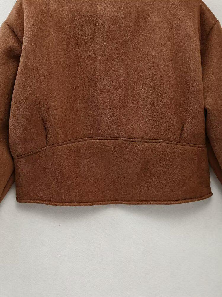 Spring/Summer 2025 European & American Women's Long Sleeve Double-Sided Pocket Jacket