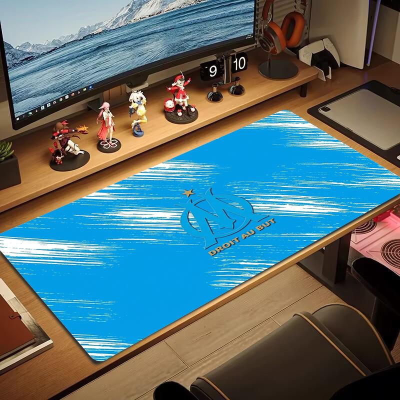 Olympique de Marseille Mouse Pad Large Gaming Table Cushion Non-slip Laptop Tablet Big Mousepad XXL Mat Mini PC Playmat With Lock edge_xia