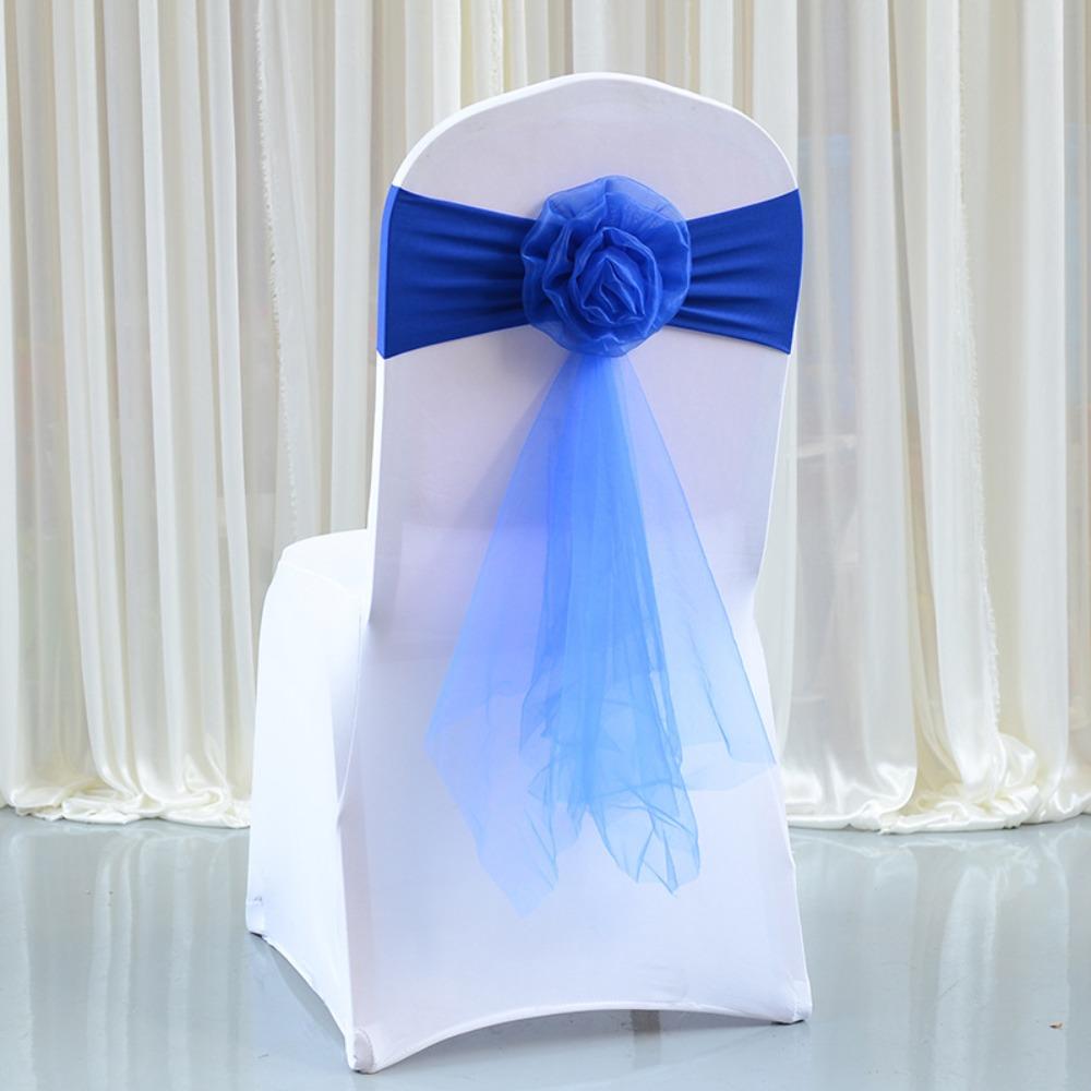 Stretch Chair Bow Tie Ready Made Spandex Stretch Cover Elegant Chair Sashes  Banquet Setting