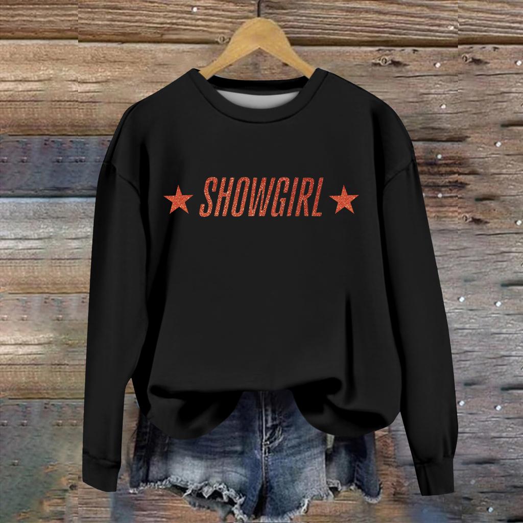 Women's Fashion Casual Long Sleeve Christmas Printed Neck Top