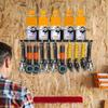 Spray Bottle Holder Rack Wall Mounted Storage Rack Spray Can Holder Rack Heavy Duty Organizer Tool Steel 5 Holes Bottle Holder