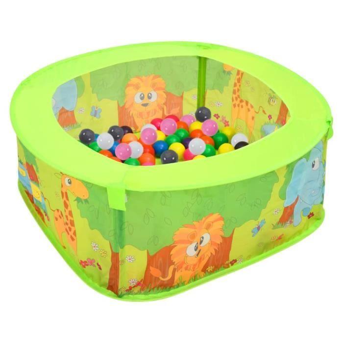Piscine à balles - VIDAXL - 300 balles - Multicolore - Polyester résistant - Pour enfants