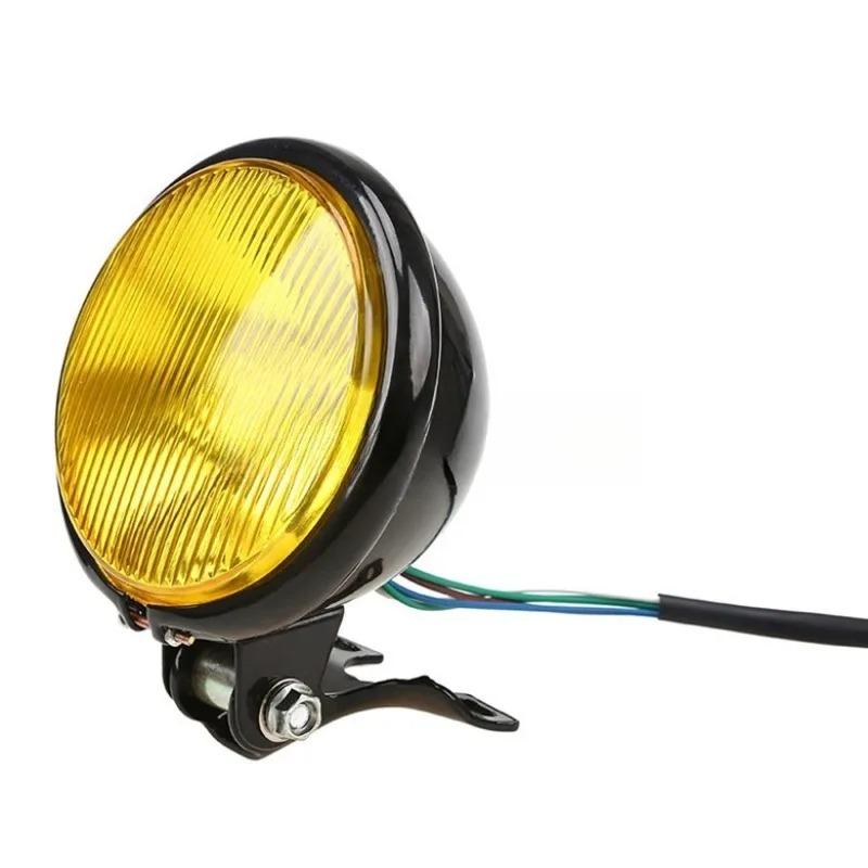 1pc for Suzuki Dirt Bike Retro Motorcycle Headlight Round with Holder Electroplate Vintage Head