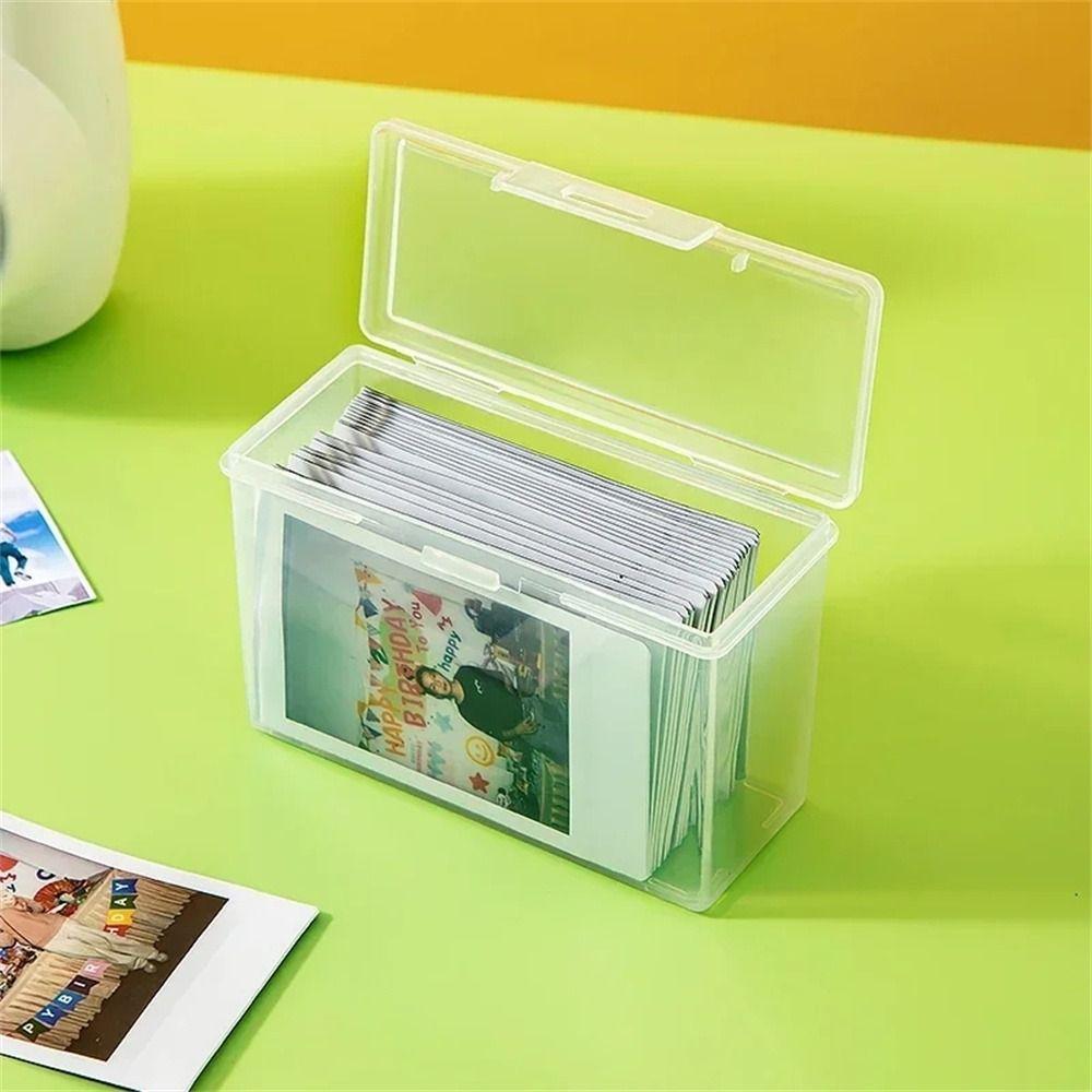 Clear Container Idol Photo Storage Box Transparent Card Collection Organizer  Photocards Case
