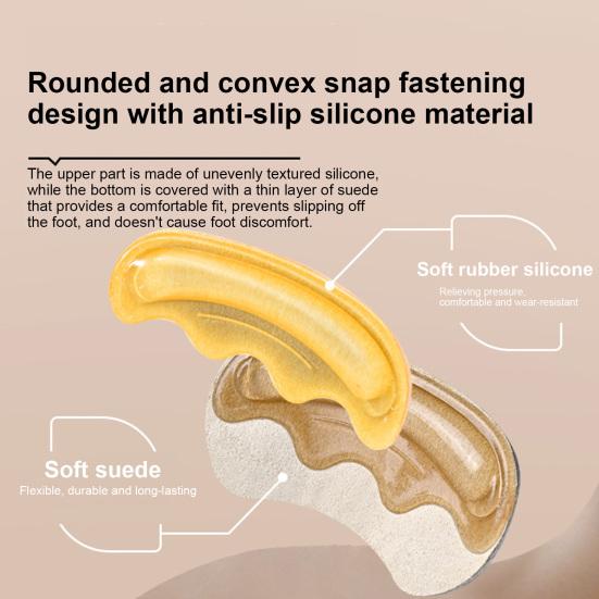 Heel Grips Liner Cushions Self-Adhesive Anti-Slip Soft Suede Cushions Shock Absorption Heel Pads