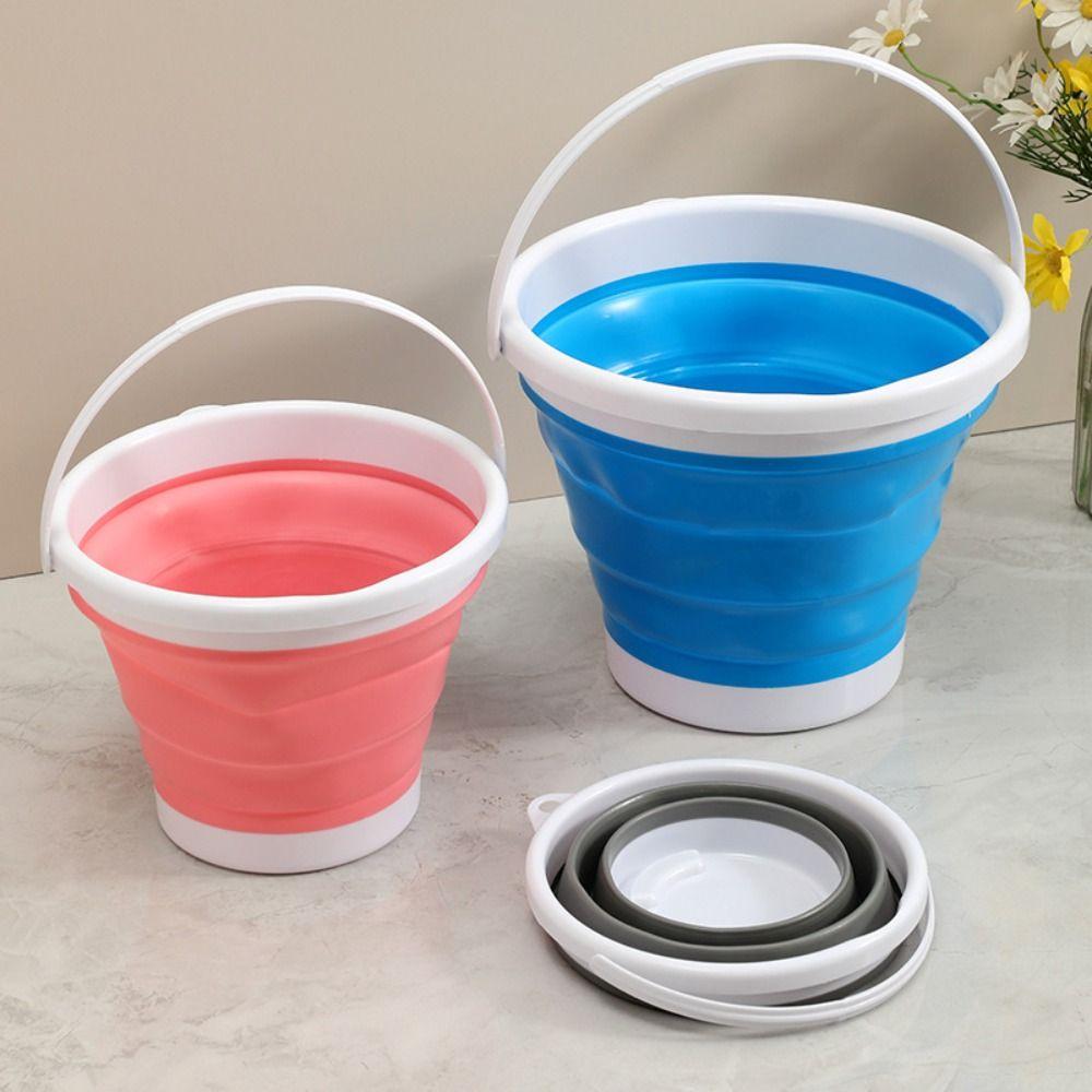 Space Saving Foot Soaking Bucket 10L Collapsible Wash Basin Car Wash Buckets  Songkran Festival