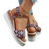 Fashion Women's Sandals Wedges Heels Sandals Summer Bohemian Shoes Woman 2025 Heel Sandals Wedge Shoes For Women Heeled Summer Footwear