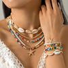 1 Set Moda Stella Marina Conchiglia Conchiglia Braccialetto Perline Per Donne Ragazze Stile Boemo Casual Carino Trendy Braccialetto Perline Gioielli Regalo