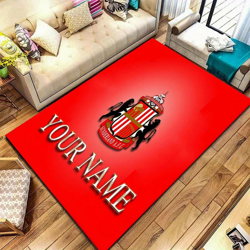 Sunderland A.F Custom Name Carpet Rug for Living Room Bedroom Home Sofa Decoration,Kids play Non-slip Floor Mat