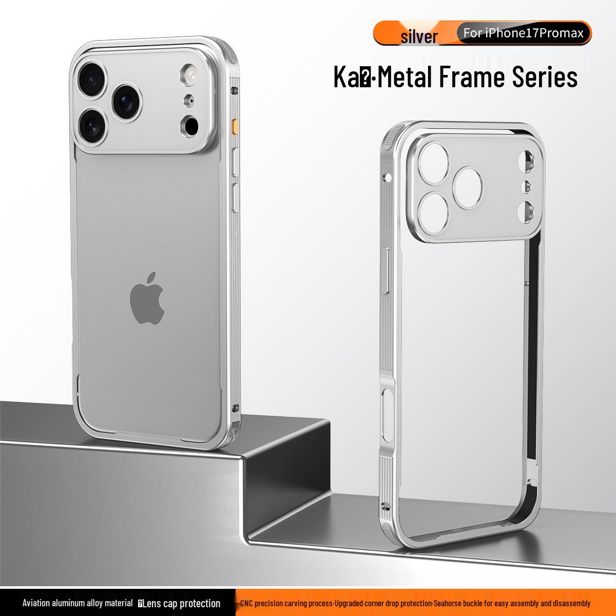 

Новый металлический чехол-рамка для Apple iPhone 16 Pro Max - Полное покрытие камеры и защита от падений 17Air