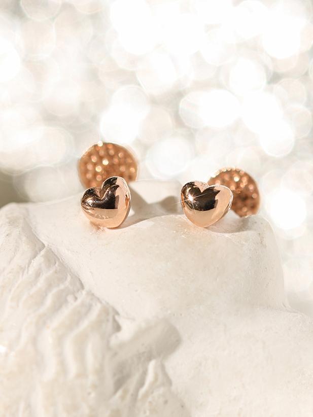 Minimalpiercing 14K Mini-Me Tiny Heart Labret Piercing