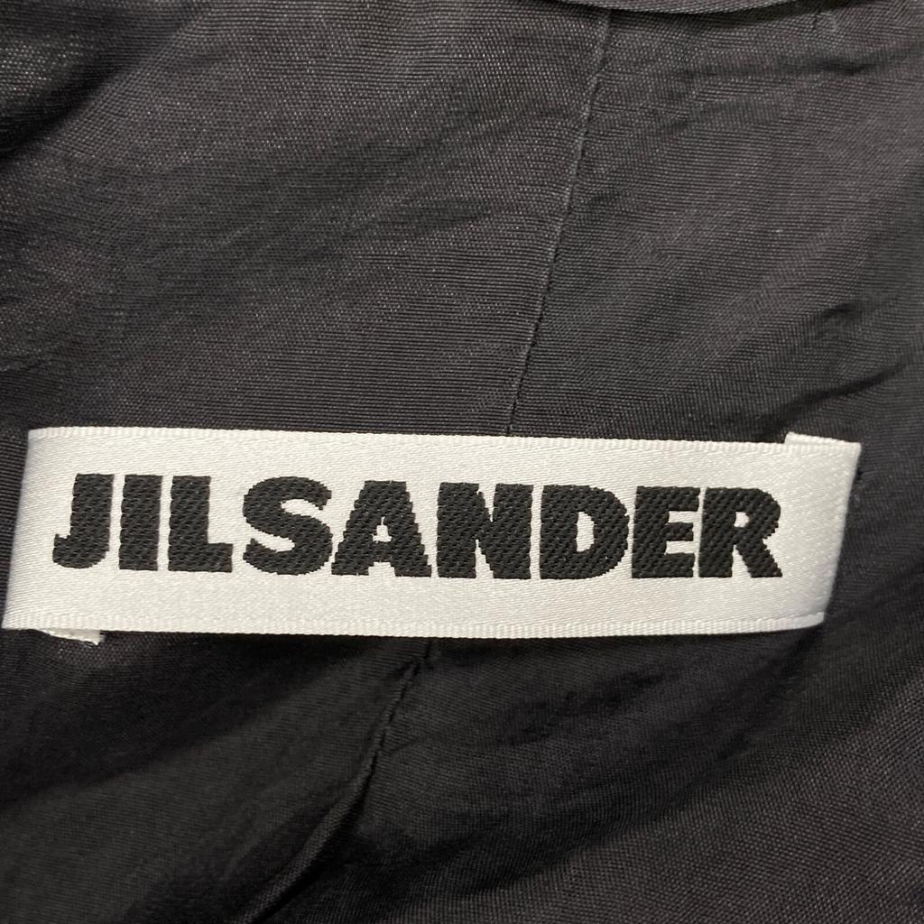 Jil Sander Authentic Japanese Black Synthetic Cotton Stand-up Collar Coat Coat 34Used