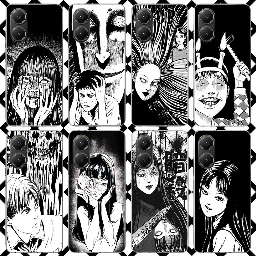 Japanese Horror Comic Anime Phone Case for Xiaomi Poco F7 Ultra X7 X6 X5 Pro X4 Gt M8 M7 Redmi 15 15C 13 13C 12 12C Soft Cover F
