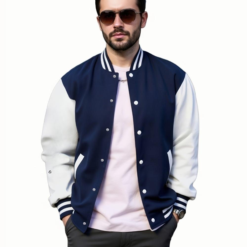 American Street Classic Baseball Jacket Men's Jacket Sports Casual Jacket Suitable for Both Men and Women