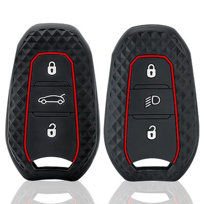 Silicone Car Key Case Cover Shell Fob Holder For Peugeot 308 408 508 2008 3008 4008 5008 For Citroen C4 C5 C6 C3-Xr Accessories