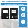 NUOVO-Pannello di Copertura con Fibbie di Bloccaggio Sedile Posteriore Abbassabile, Deflettore, Chiusura a Mano+Foro Chiave per VW Passat B6 LHD 3C5885893 3C5885894