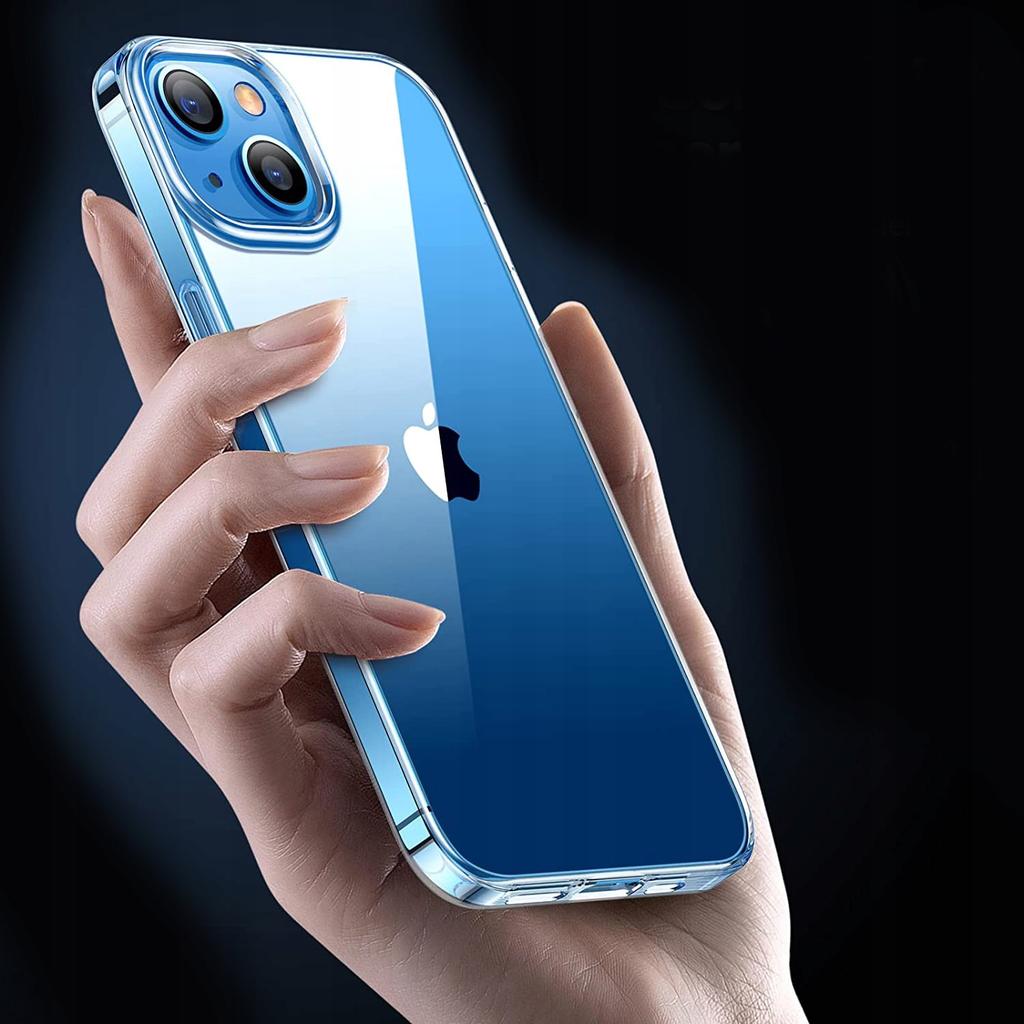 Case for iPhone 13 | 14 Silicone Clear Case Slim Back + 9H Glass