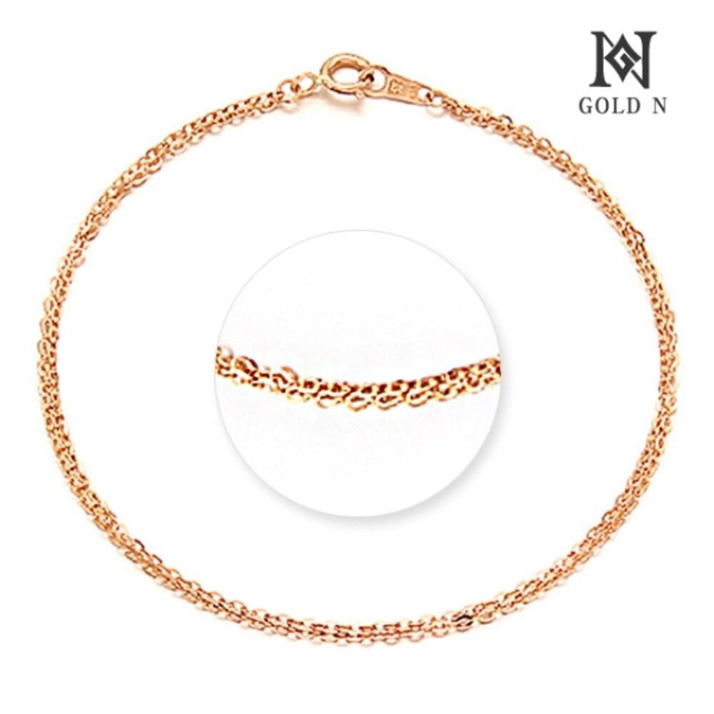 [Gold N] 14K Line Small Double-Line Bracelet
