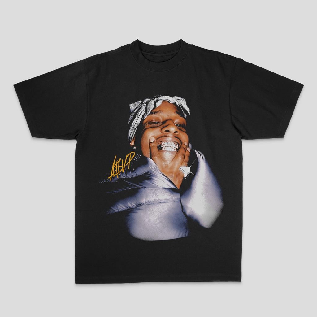 ASAP Hip Hop Rap Rap Americký Streetový Potisk Volné Prodyšné Tričko s Kulatým Výstřihem Léto Nové Pánské a Dámské Streetwear