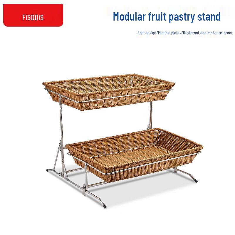 Feidisi Double-Tier Buffet Food Display Rack
