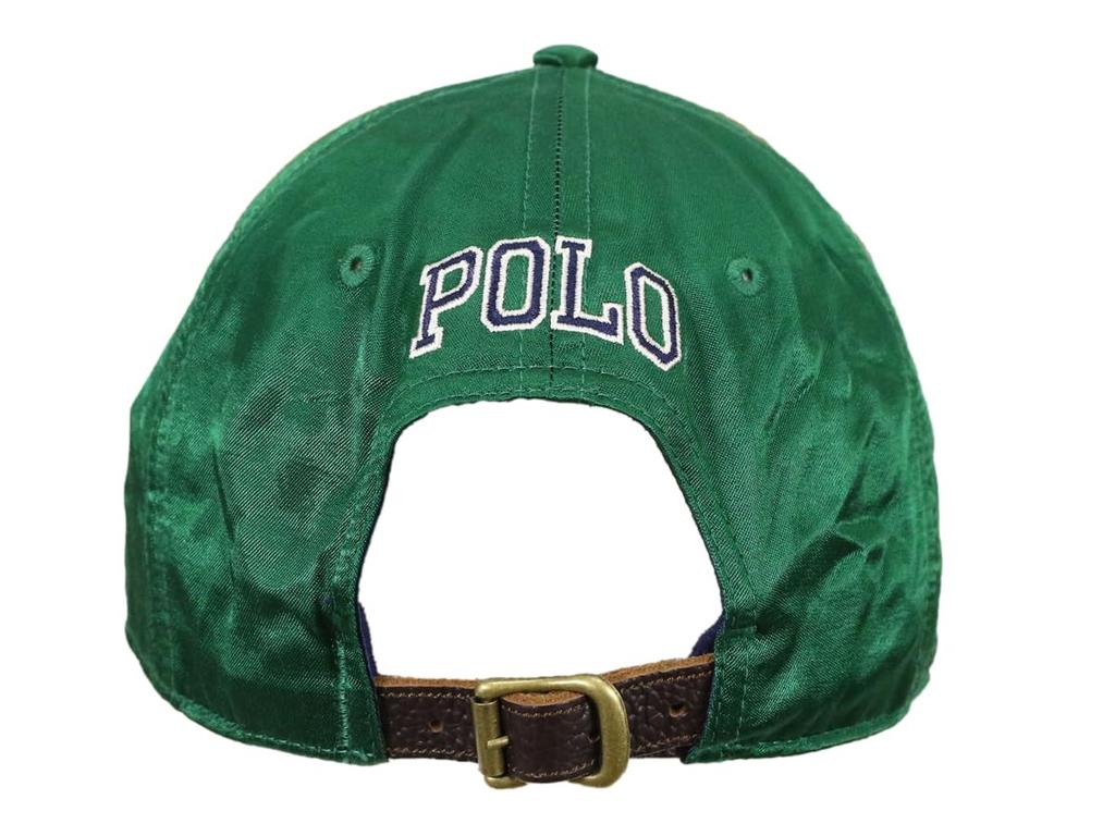 (Polo Ralph Lauren) Men's and Women's Vintage P Logo Satin Baseball Cap 01080159-GREEN [Used]