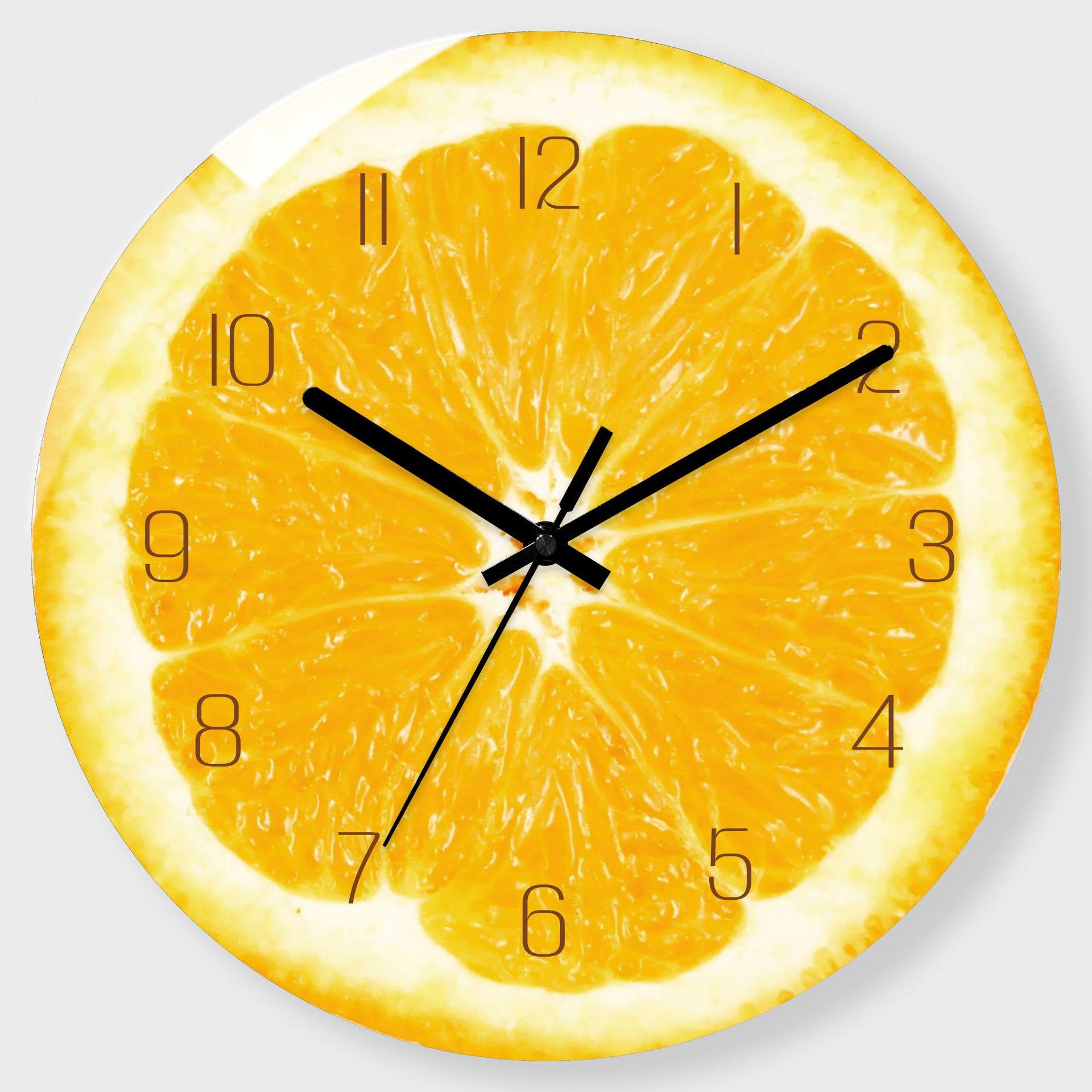 New Quiet wall clock creative fashion modern simple light luxury living room high sense clock 12 inches
