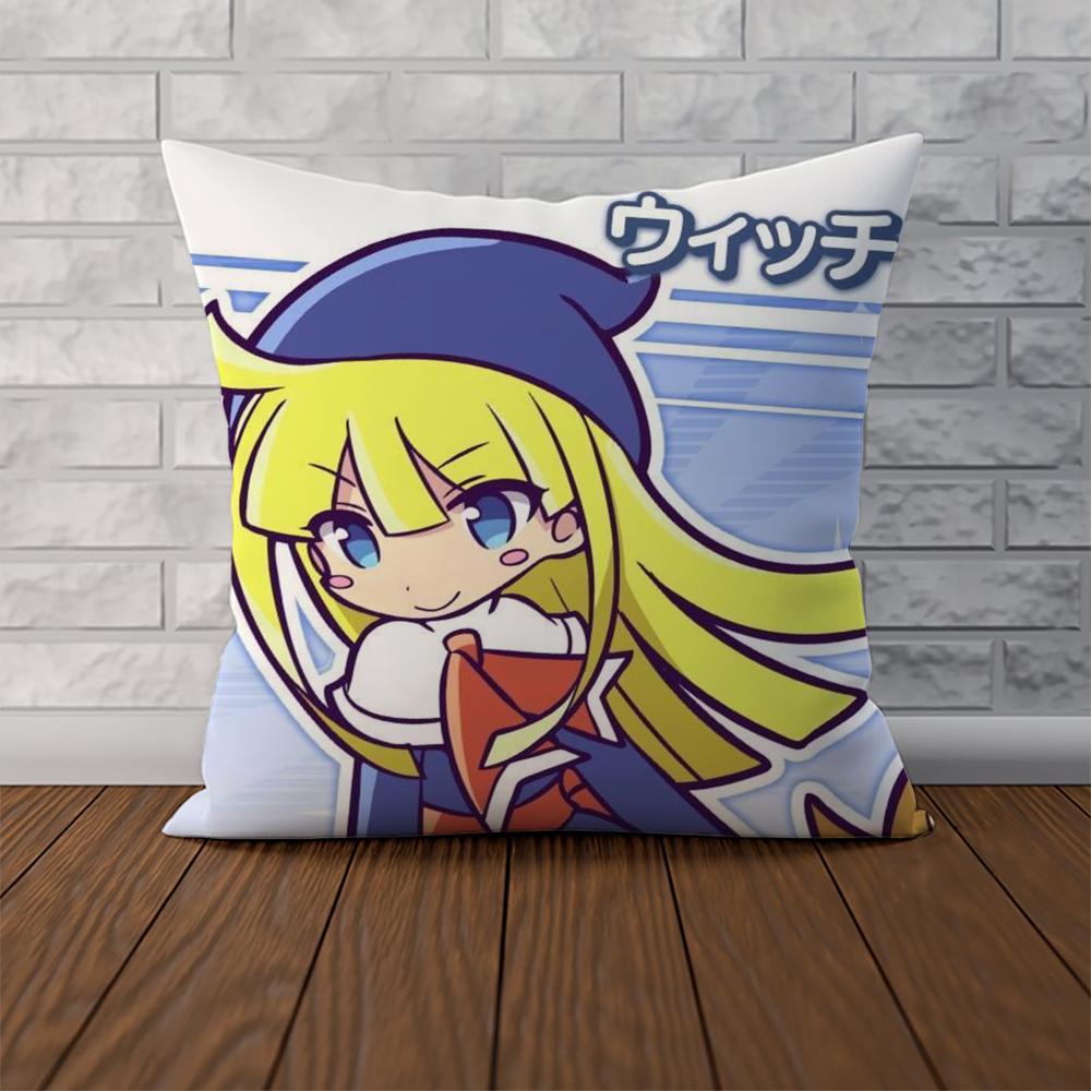 Puyo Pop Fever Pillow Case For Car Sofa Decorative Home Doublesided Print Plush Square Throw Pillow Cushion Cover