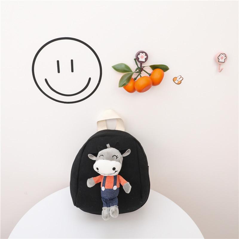 Cute White Belt Pants Cow Rabbit Cat Plush Toy Decoration Children Backpack