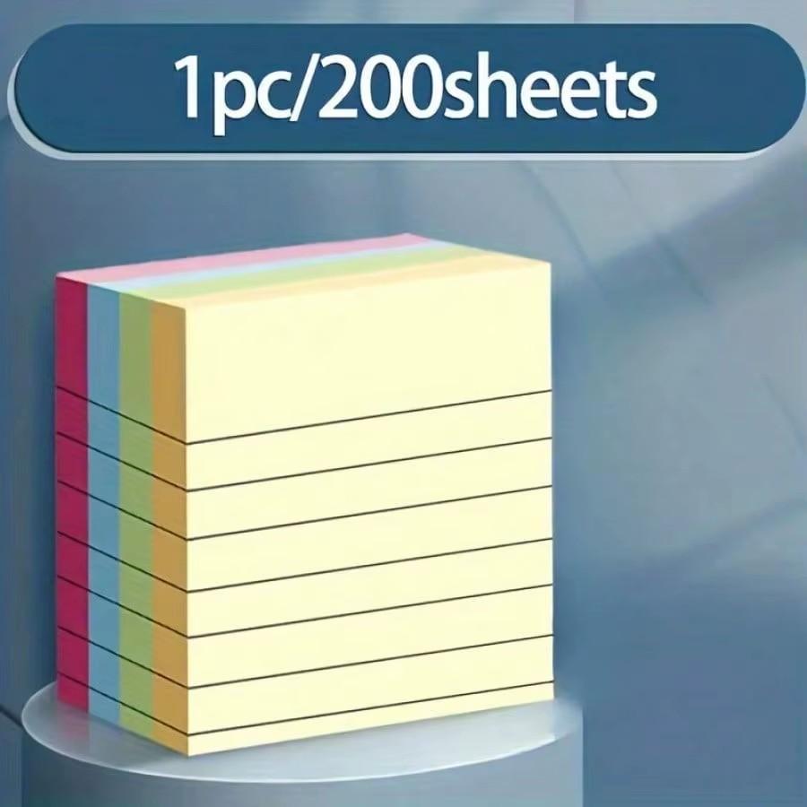 

200 Horizontal Sticky Notes, Easy To Stick, Macaron Color Scheme, Suitable for Office, School, and Home Organization