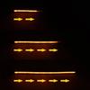 2PCS Car DRL LED Daytime Running Light Flow Yellow Turn Signal White Auto Headlight Strip Flashing Signal Lamp 12v Universal